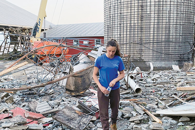 The May Derecho wind storm caused extensive damage to farms in its path