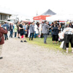 Breakfast on the farm at Blackrapids attracts a huge crowd